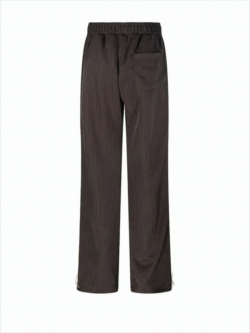 Golden Goose Straight Black Pants With Relaxed Fit And Adjustable Hem