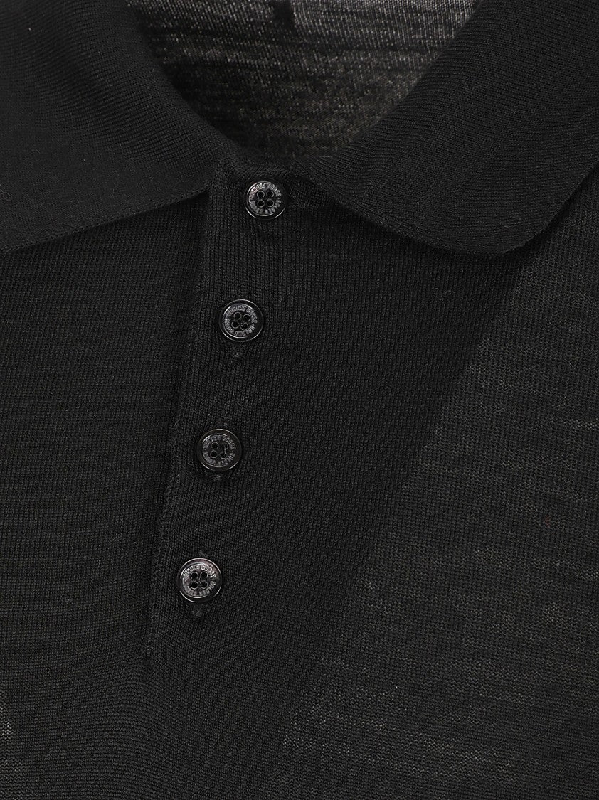 Golden Goose Long-Sleeved Polo Sweater With Button Placket