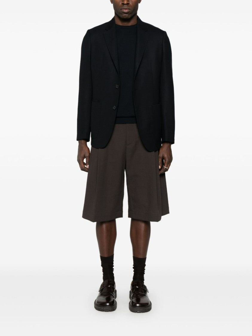 Ermenegildo Zegna Tailored Black Jacket With Dart Detailing And Front Button Fastening