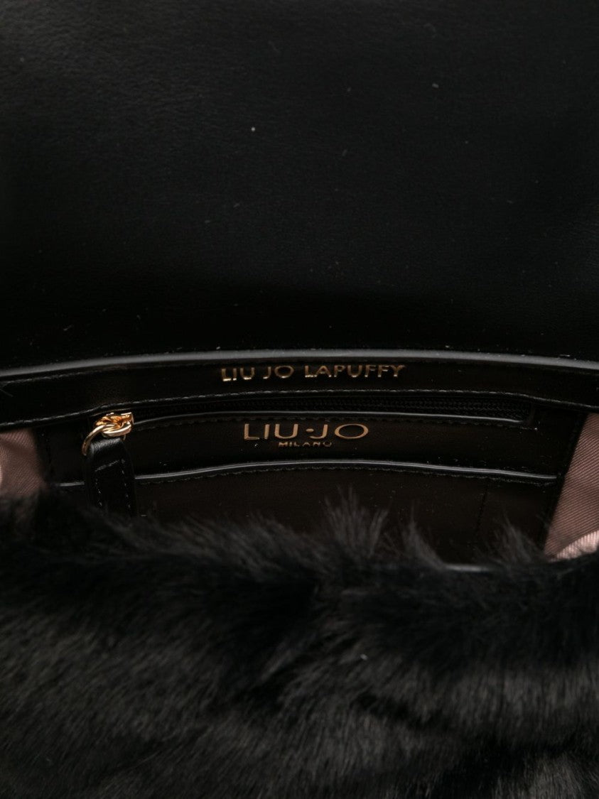 Liu Jo Quilted Shoulder Bag With Plush Faux Fur