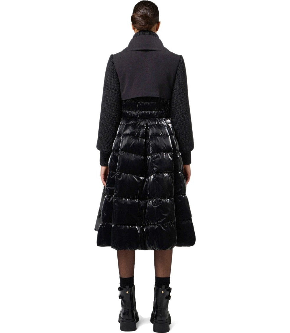 Elisabetta Franchi Circle Black Padded Coat