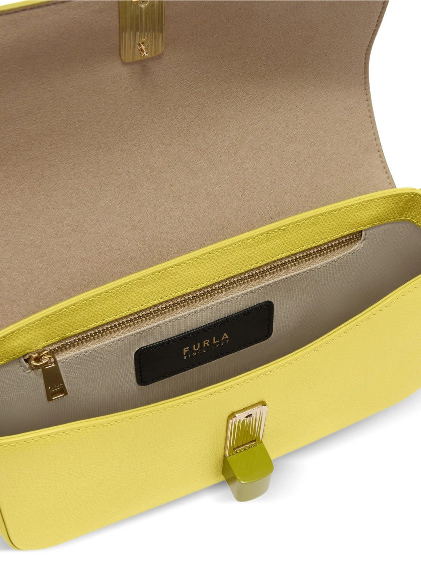 Furla Iride S Rectangular Soft Yellow Leather Bag