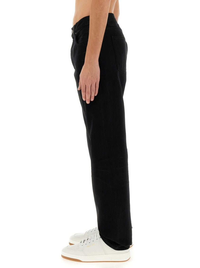 Saint Laurent Relaxed Fit Black Denim Jeans