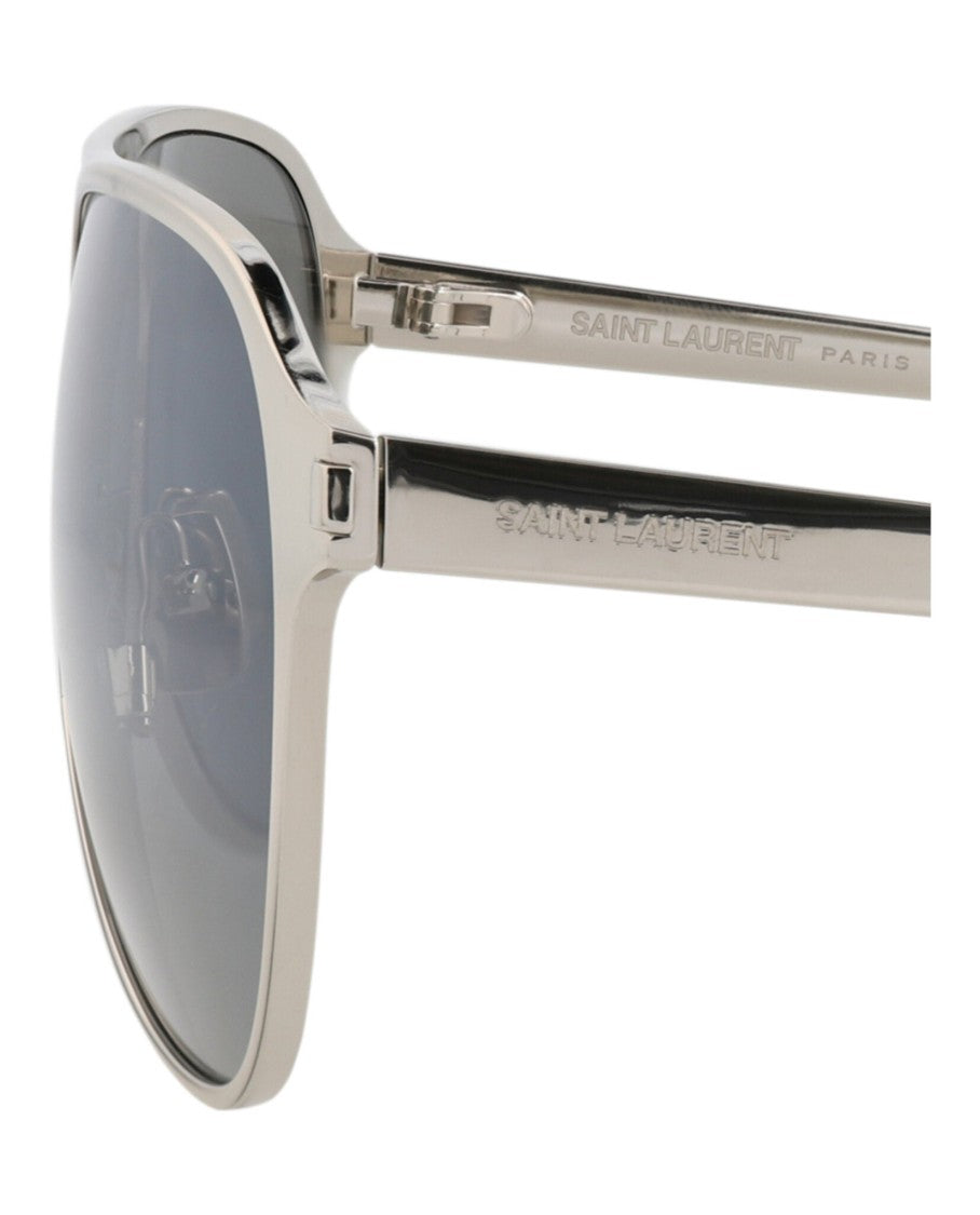 Saint Laurent Aviator-Frame Metal Sunglasses