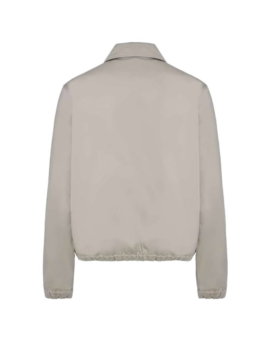 Ami Paris Minimalist Cotton Jacket With Front Zipper