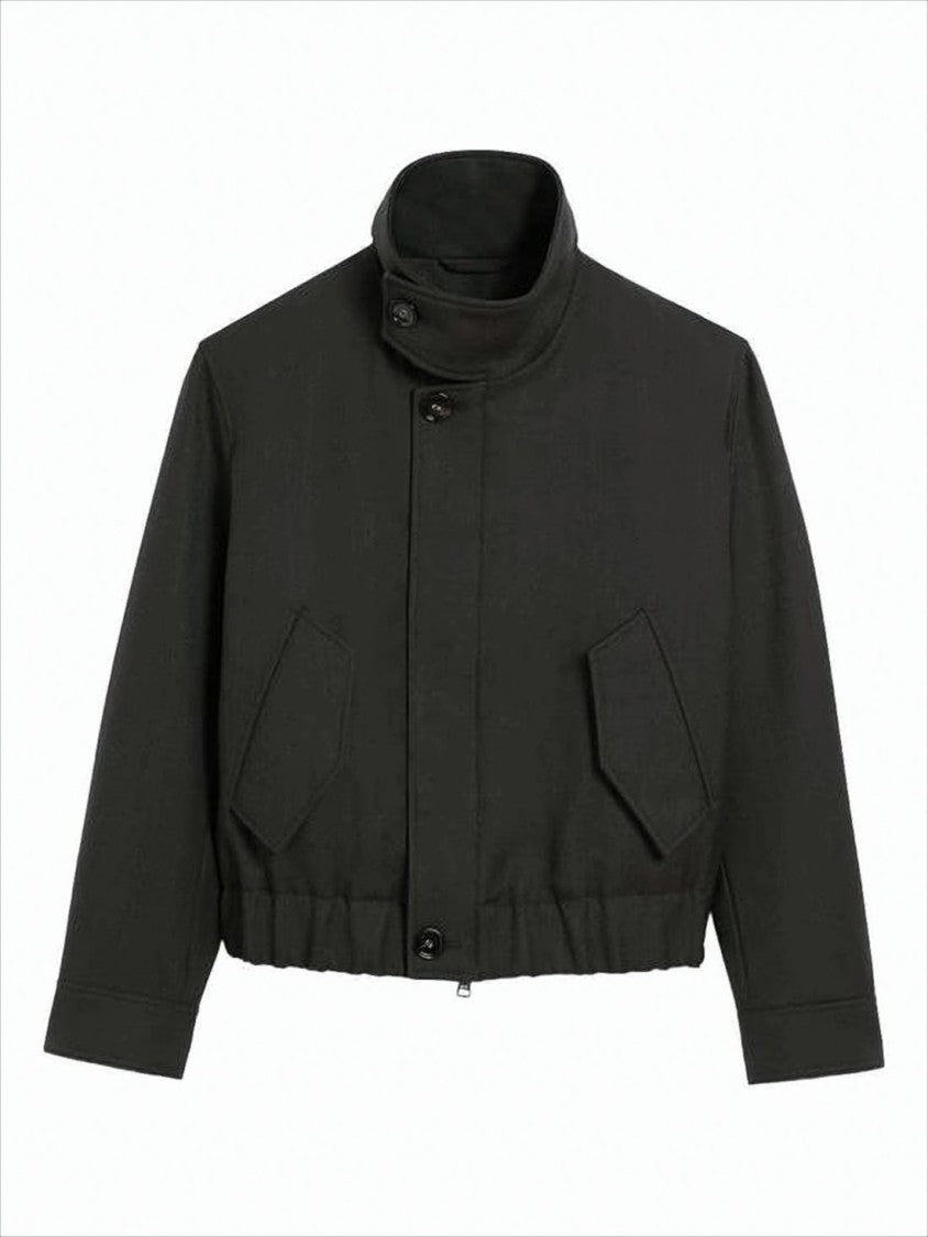 Ami Cropped Black Wool Jacket