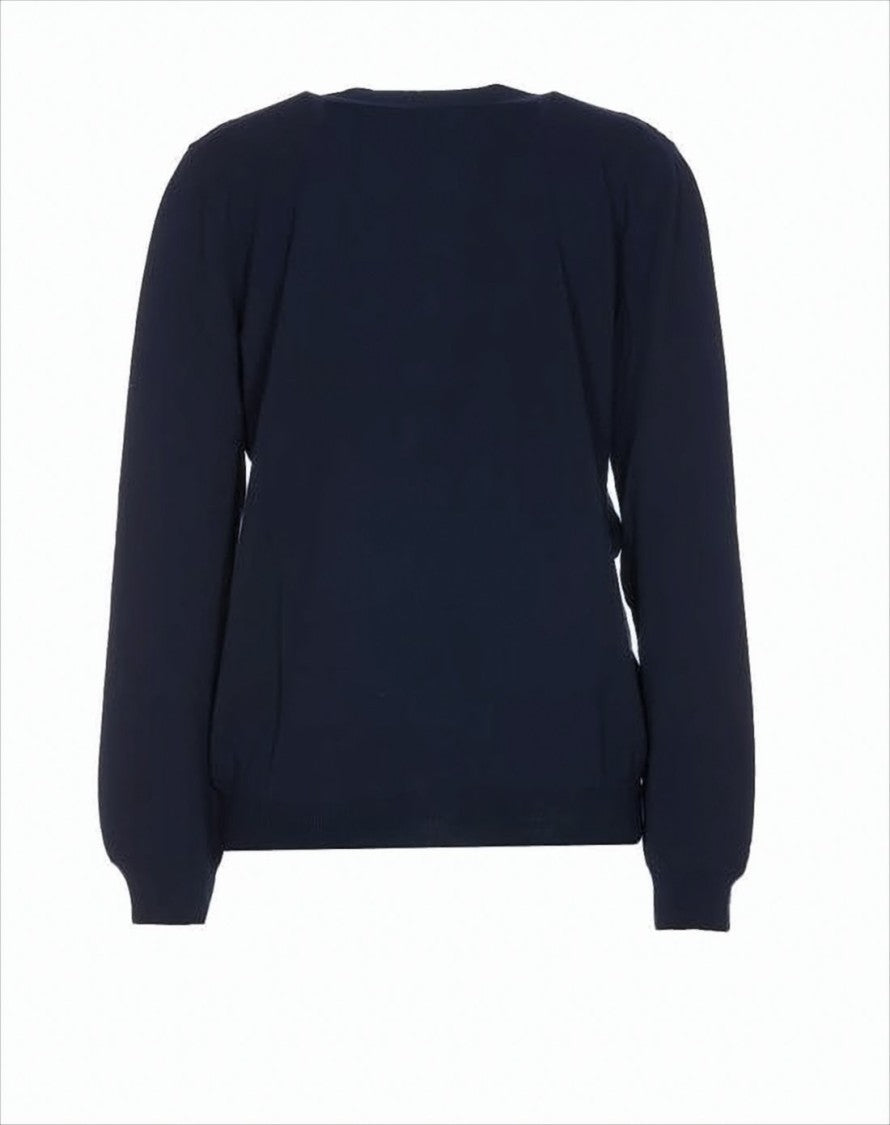 A.P.C. V-Neck Blue Cotton Cardigan