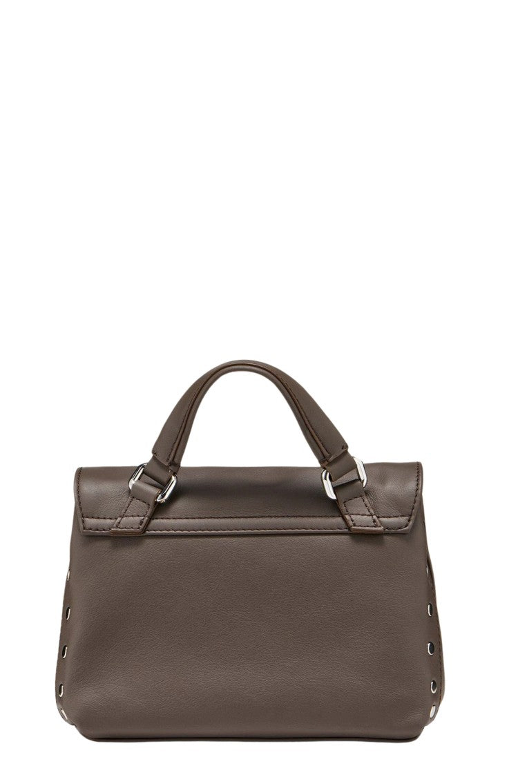 Zanellato Compact Brown Leather Postina Saetta Handbag