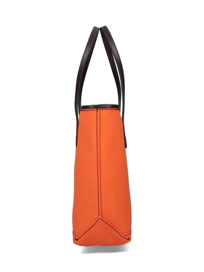 J. W. Anderson Orange Anchor Structured Canvas Logo Tote