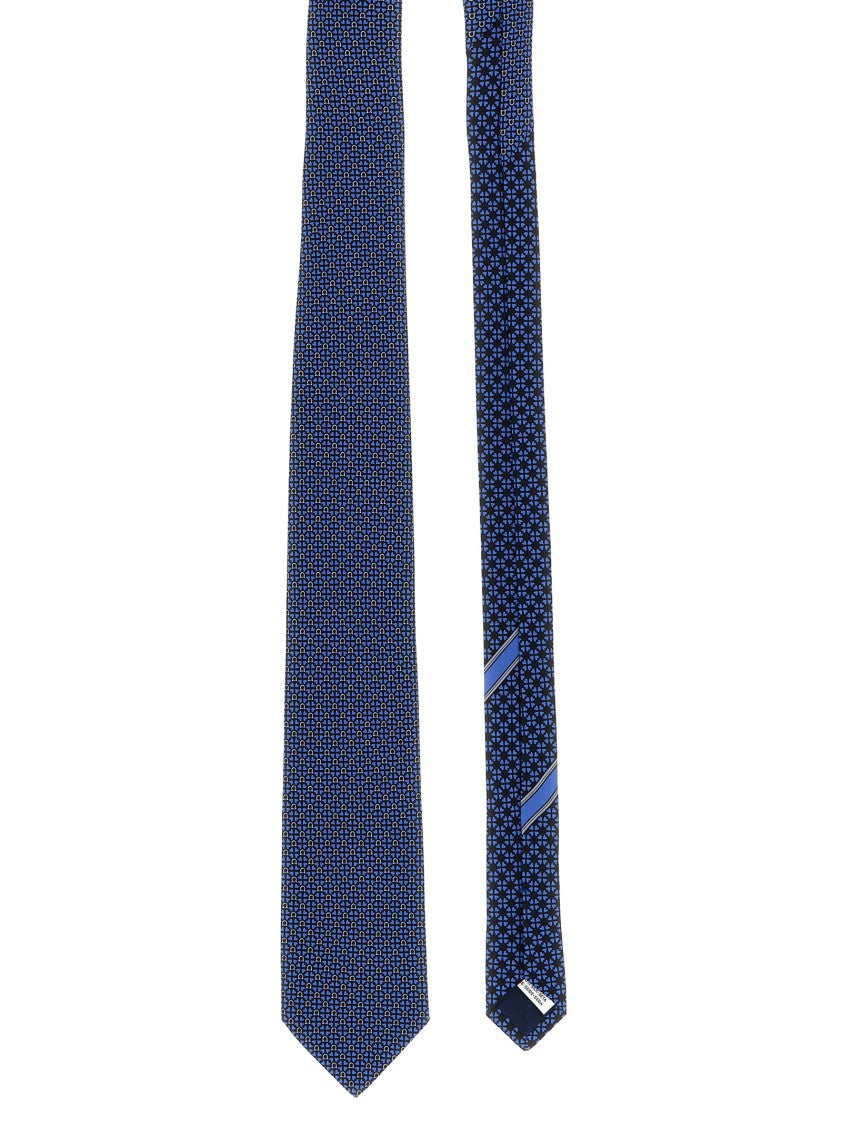 Ferragamo 'Gancini + Cuori' Print Tie