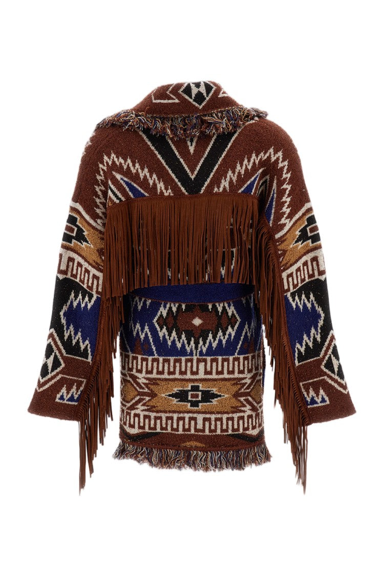 Alanui The Amazing Journey Fringed Virgin Wool Cardigan