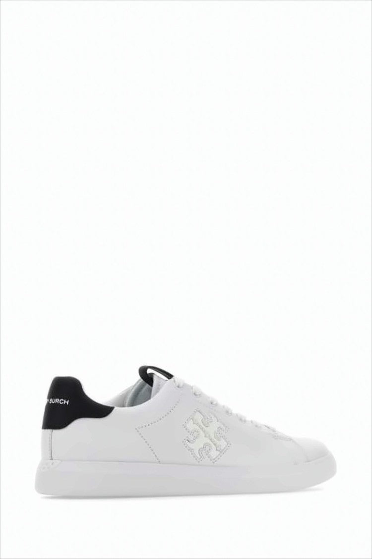 Tory Burch Low-Profile White Sneakers With Stitched Logo Detail