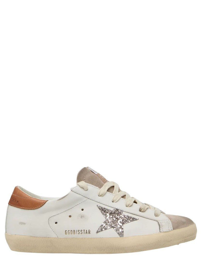 Golden Goose White Leather Super Star Sneakers
