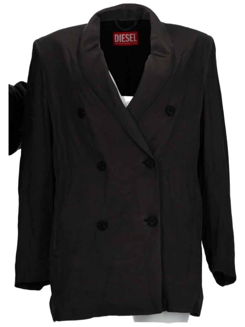 Diesel Double-Breasted Fluid Viscose Blazer