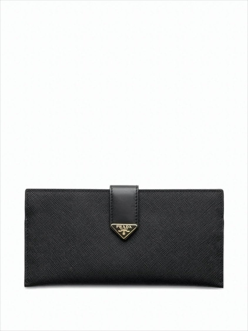 Prada Textured Calf Leather Long Wallet