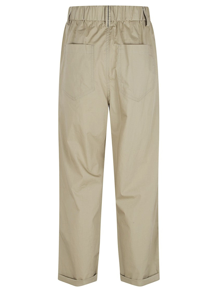 Brunello Cucinelli Relaxed Fit Cropped Trousers