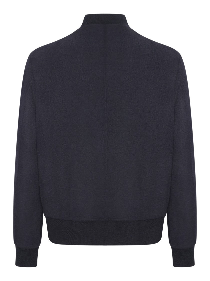 Low Brand Regular-Fit Bomber Jacket With Double-Slider Zip Closure