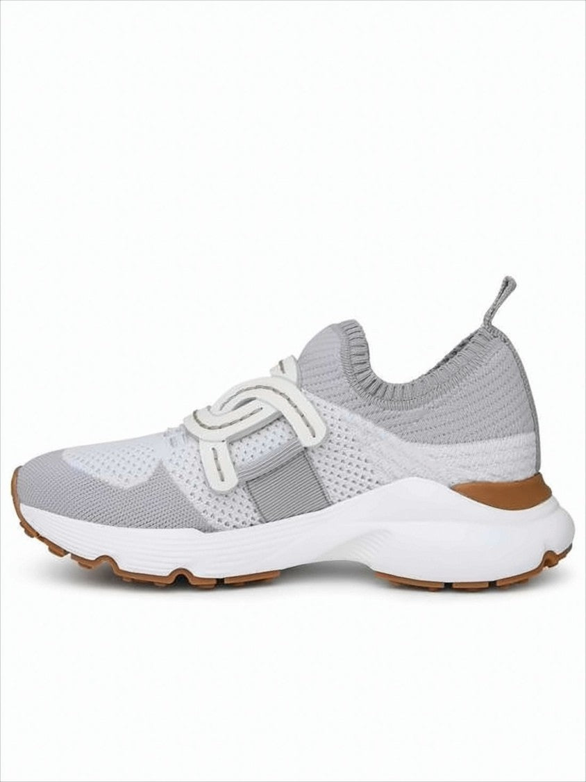 Tod's Light Grey Knit Sneakers With Sock-Like Fit