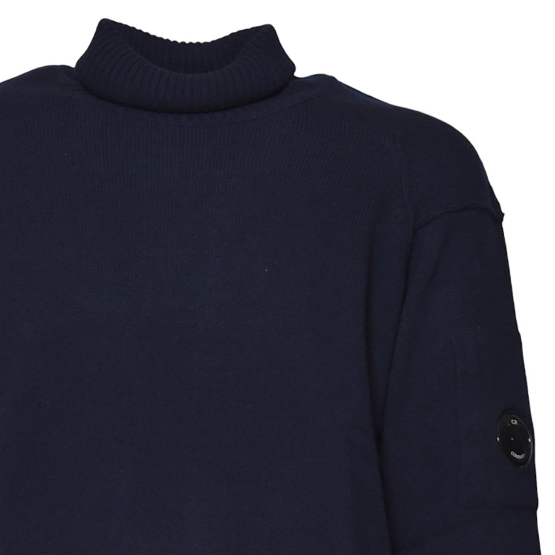 C.P. Company Deep Navy Blue Sweater With High Ribbed Turtleneck
