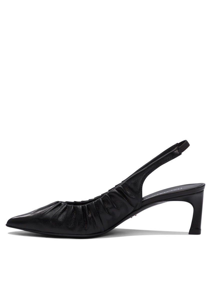 Halmanera Black Heeled Pumps With Pointed Toe