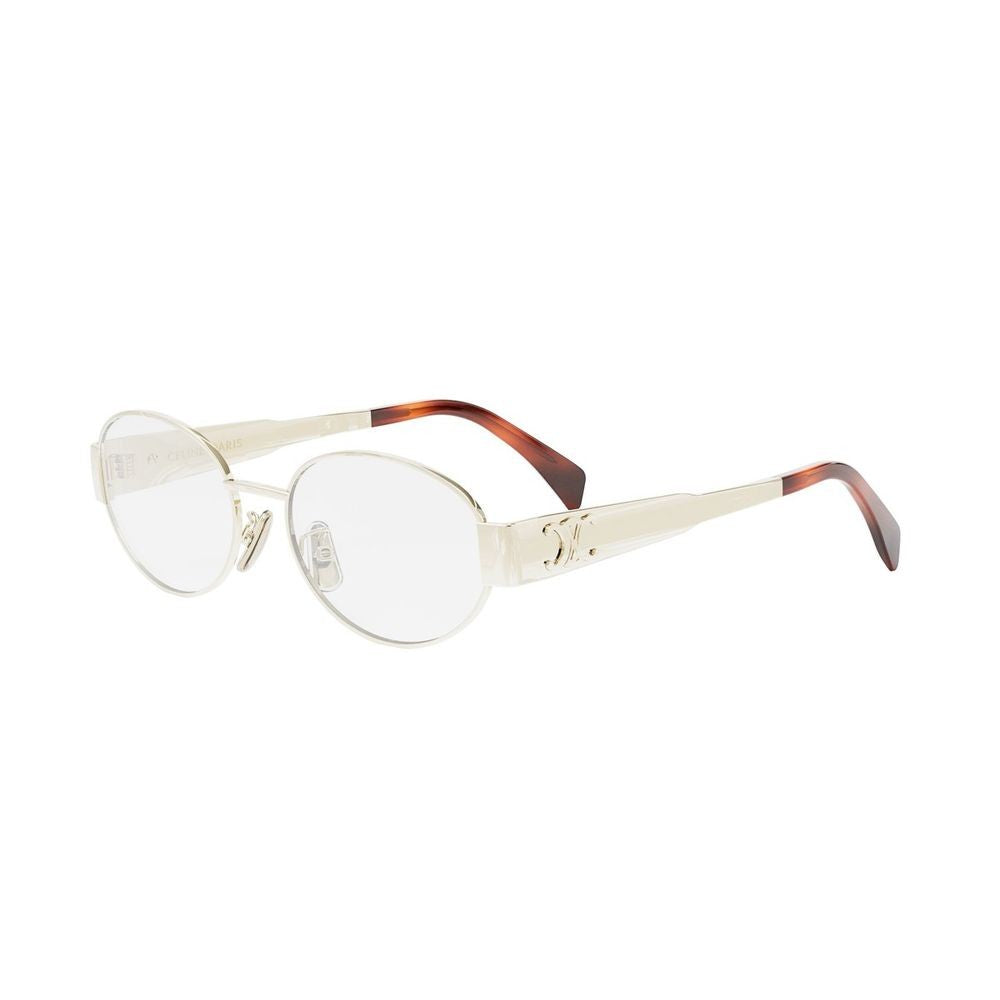 Celine Metal Triomphe Round Oval Metal Triomphe Optical Eyewear
