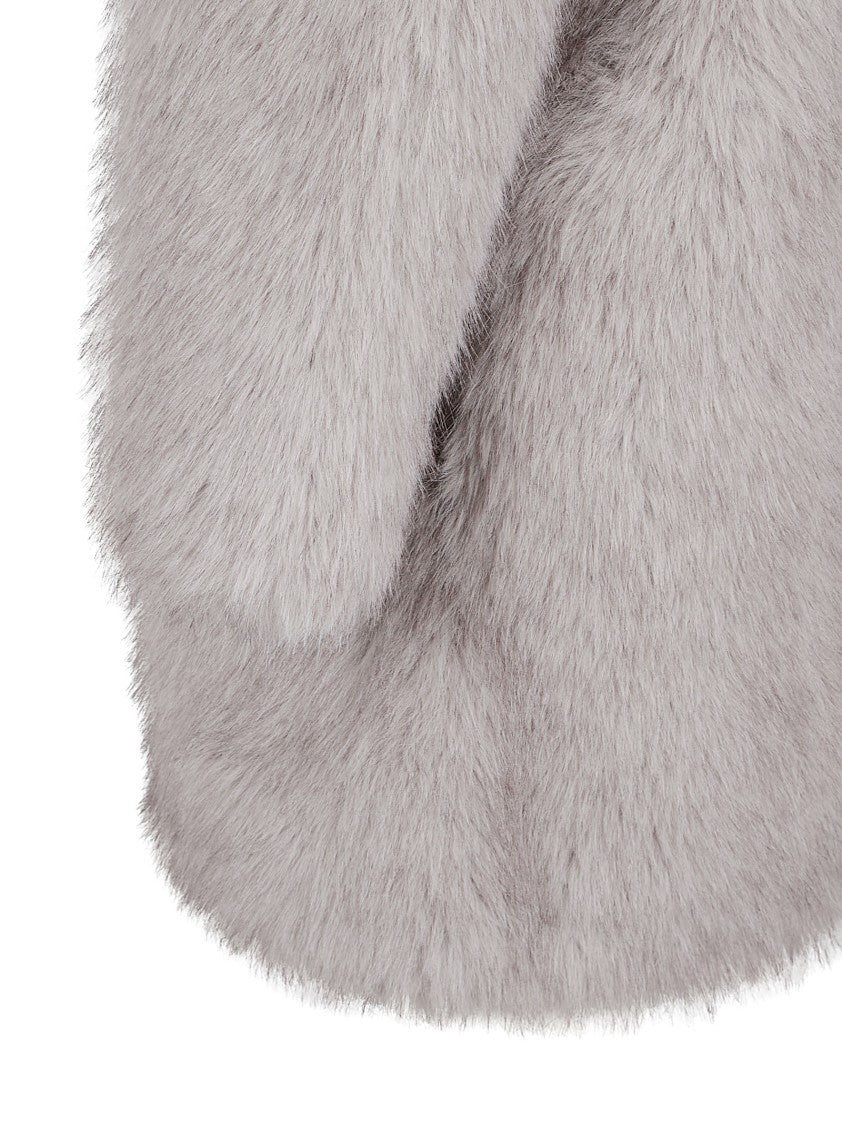 Max Mara Plush Faux Fur Coat With Seamless Design