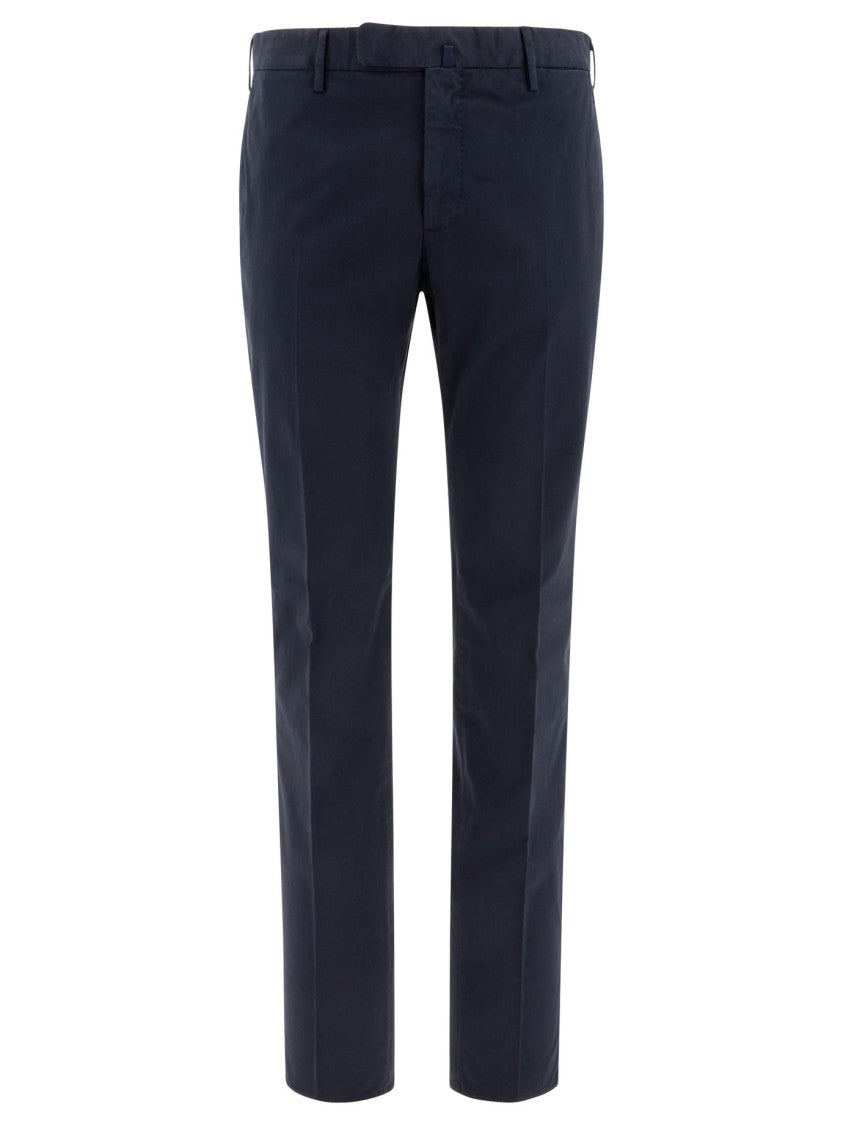 Incotex Tailored Black Trousers In Soft Cotton-Elastane Blend