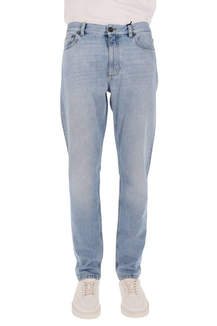 Zegna Light Wash Denim Jeans With Classic Five-Pocket Design
