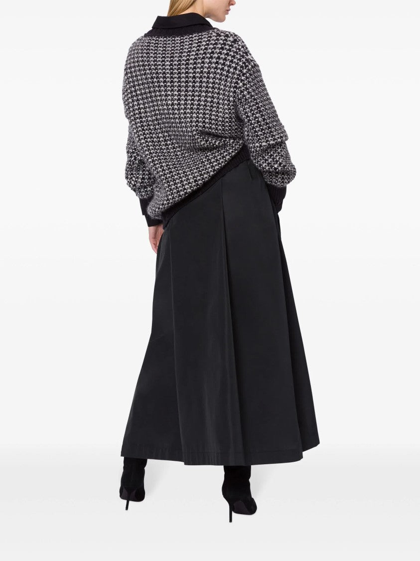 Alberta Ferretti Neutral Oversized Mohair Blend Sweater