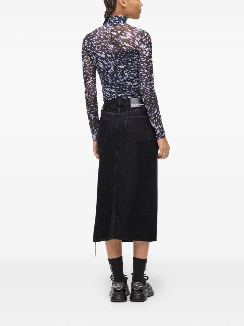 Karl Lagerfeld Classic Streamlined Skirt From Jeans