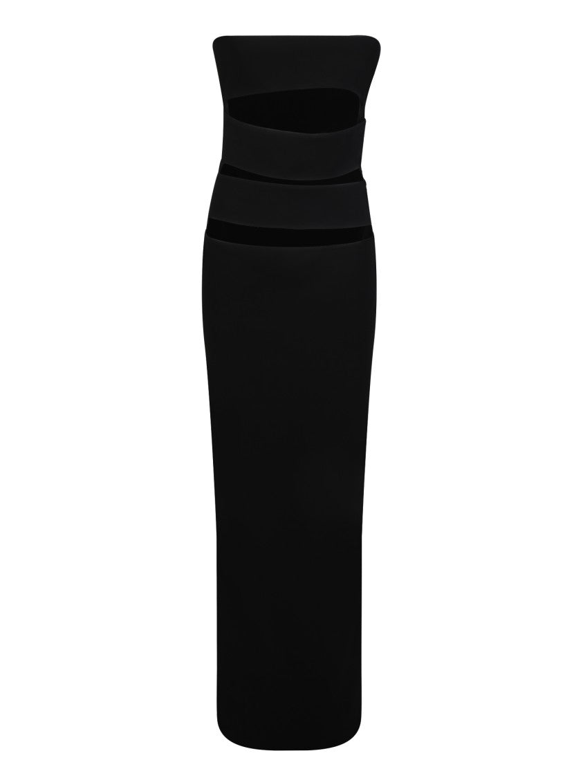 Mônot Black Cut-Out Dress