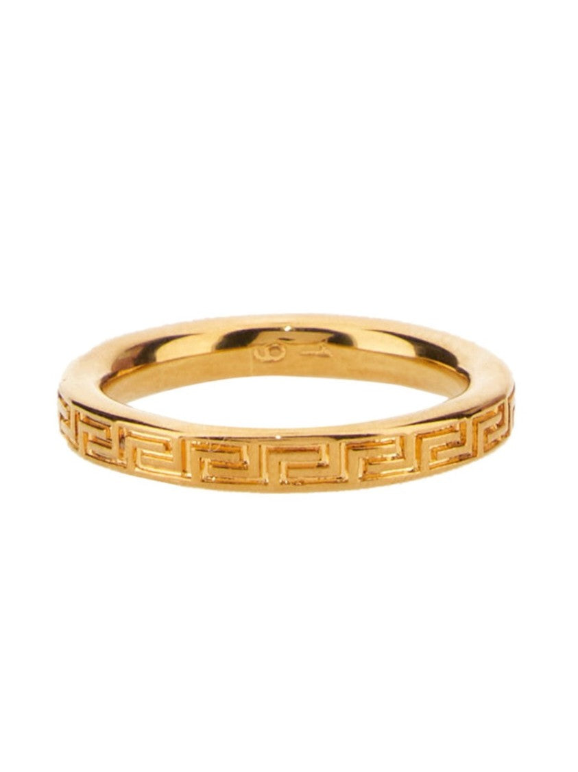Versace Ring With Engraved Greek Key