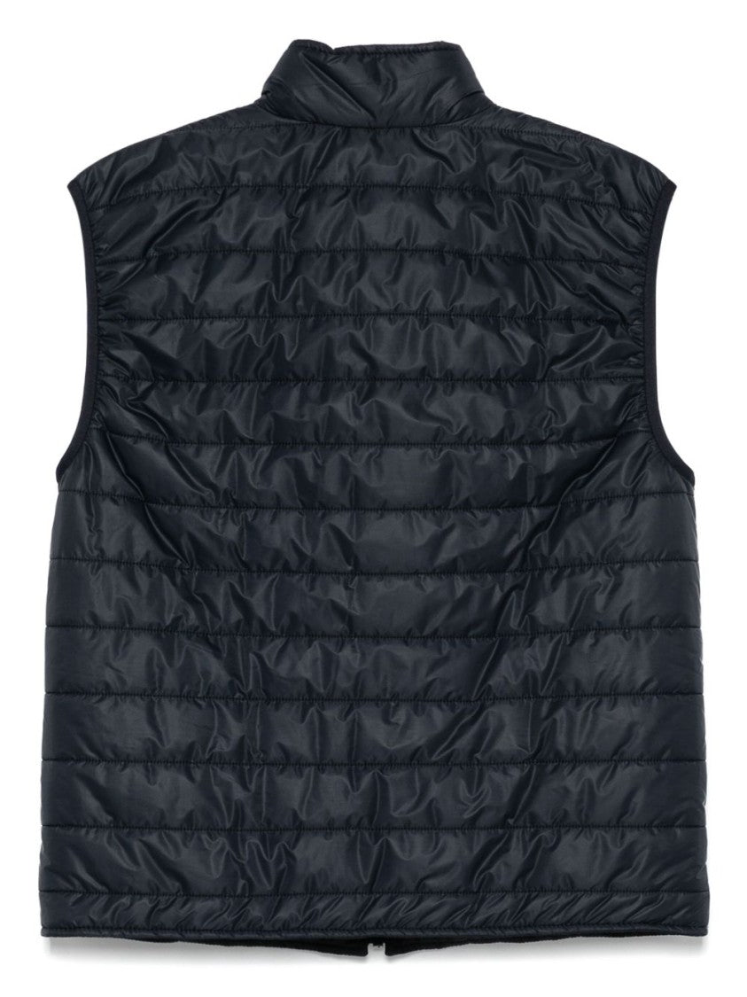 Fay Oxford Blue Jacket With Stand-Up Collar