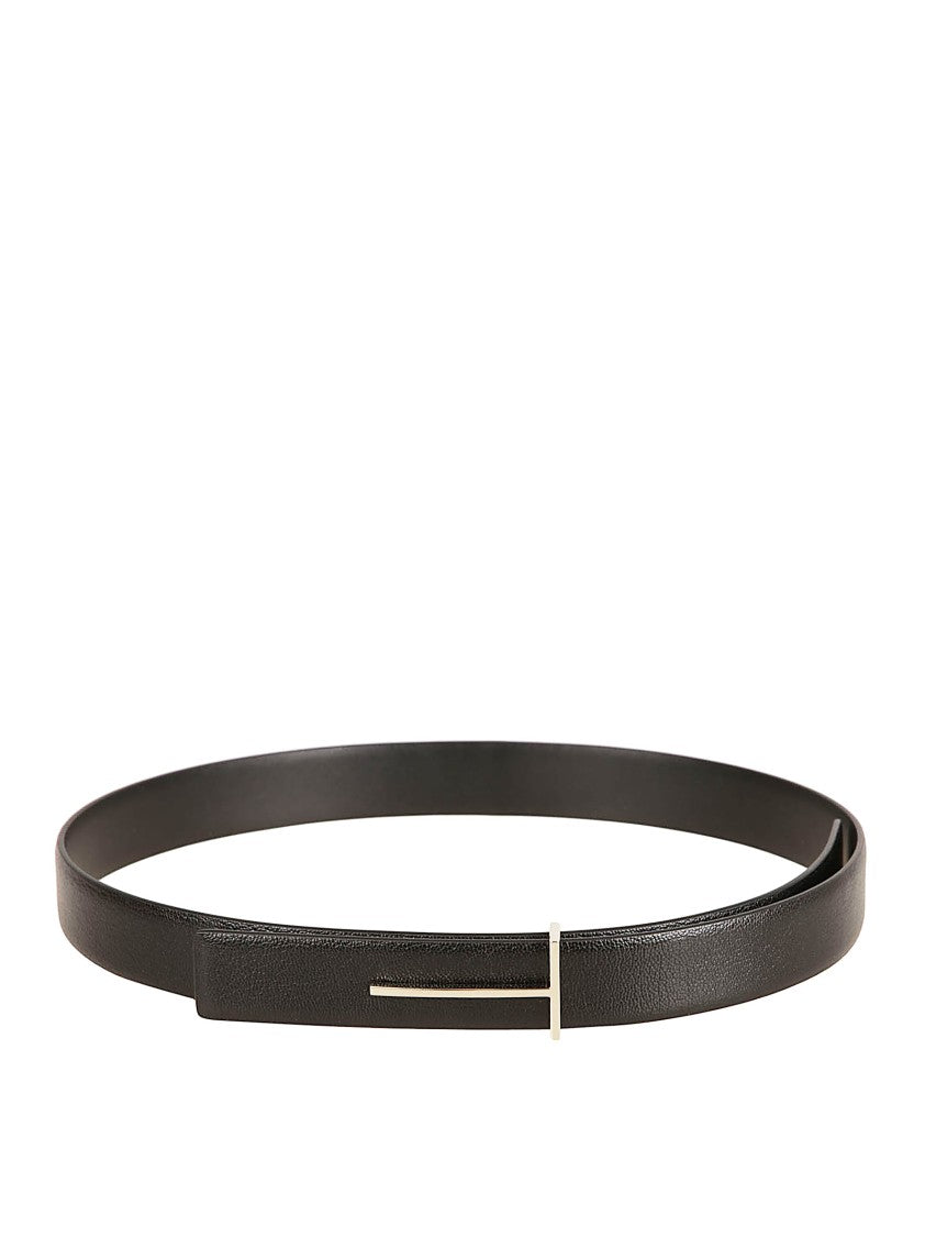 Tom Ford Reversible Black Goatskin Belt