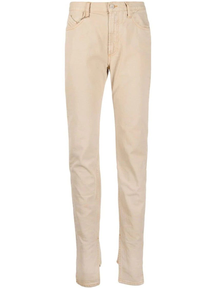 The Attico Straight-Leg Beige Jeans With Classic Five-Pocket Design