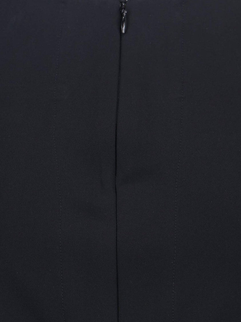 Jil Sander Black Midi Skirt With Rear Slit