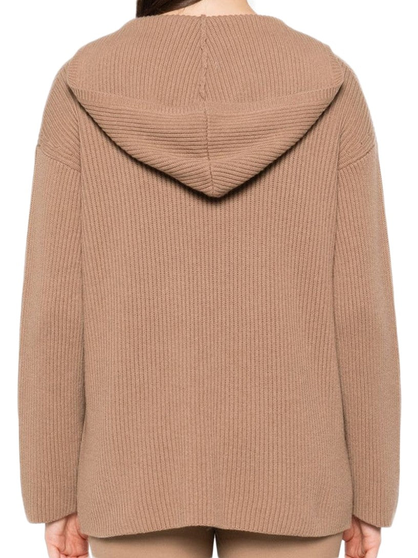 Max Mara Ribbed Knit Sweater With Chevron Pattern