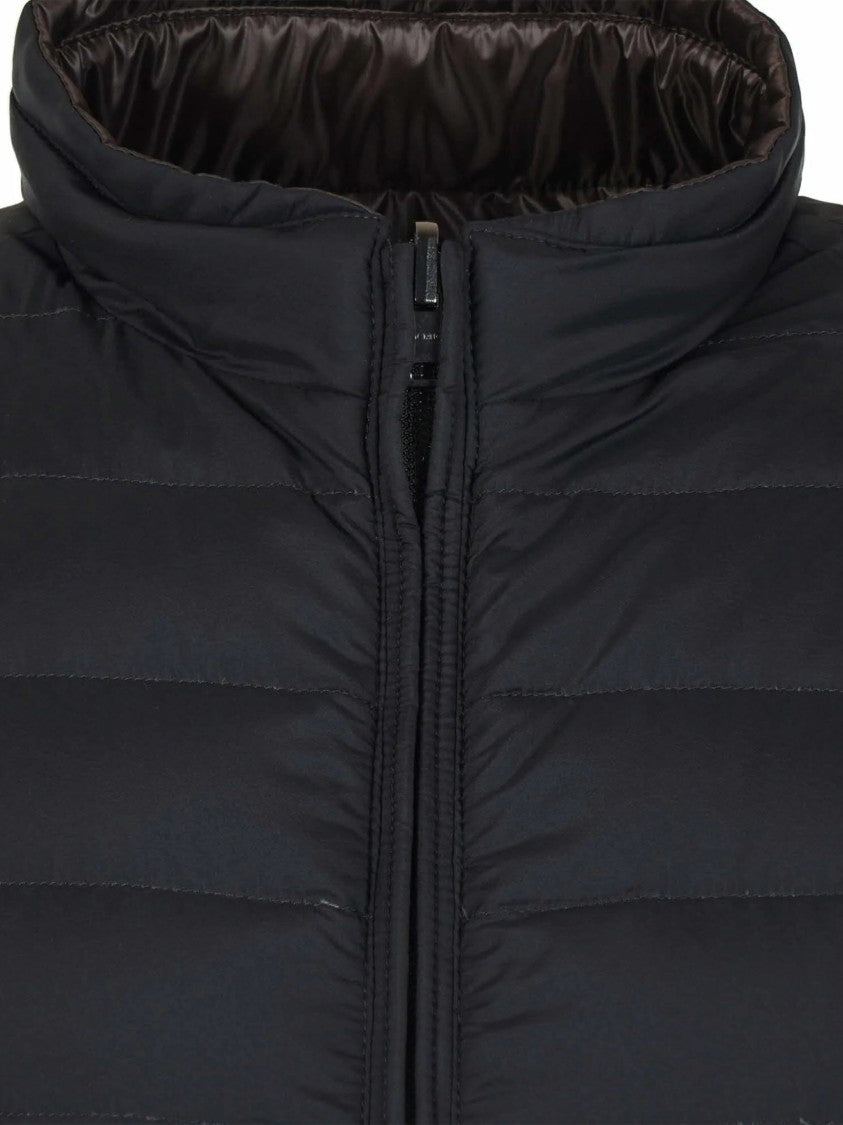 Herno Brown Reversible Sleeveless Puffer Vest