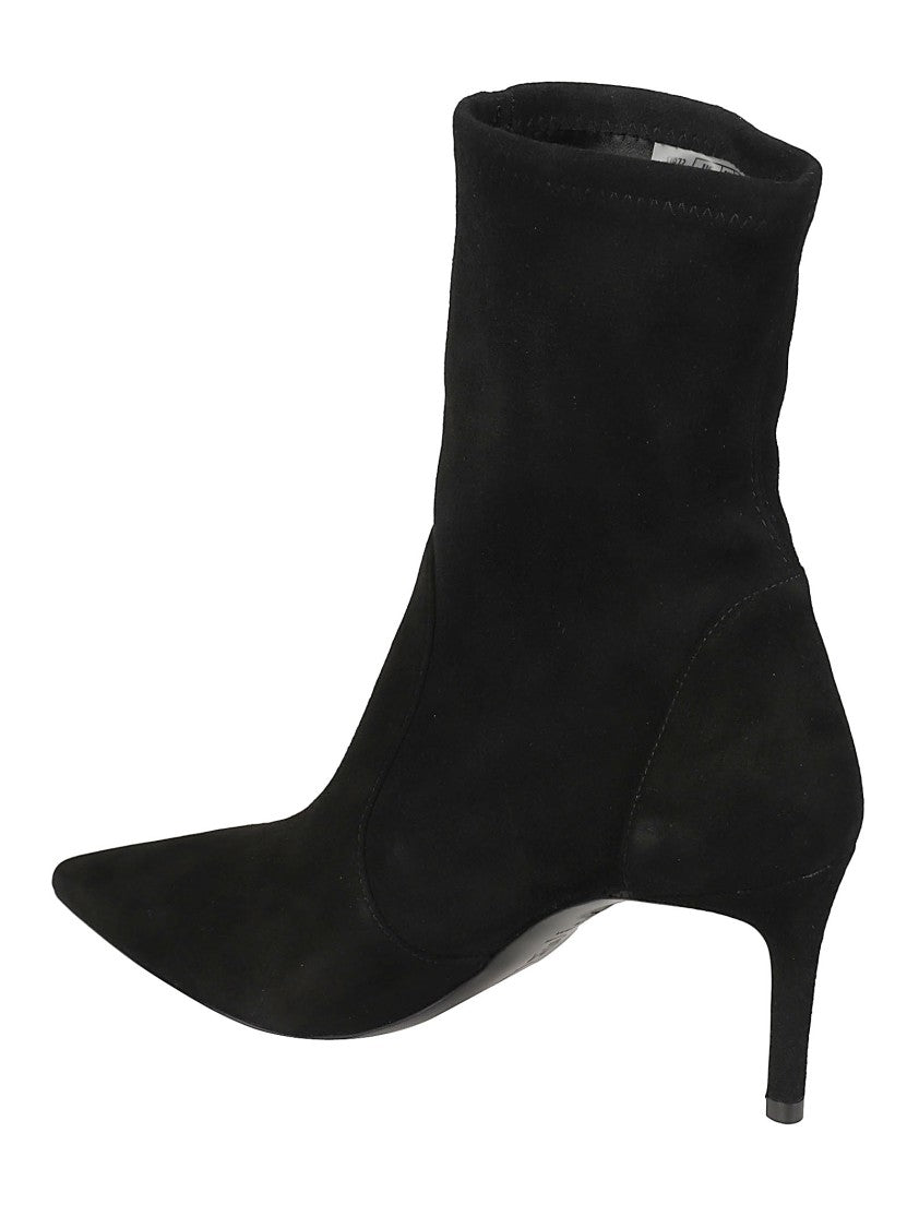 Stuart Weitzman Power 75 Pointed-Toe Nappa Leather Boots