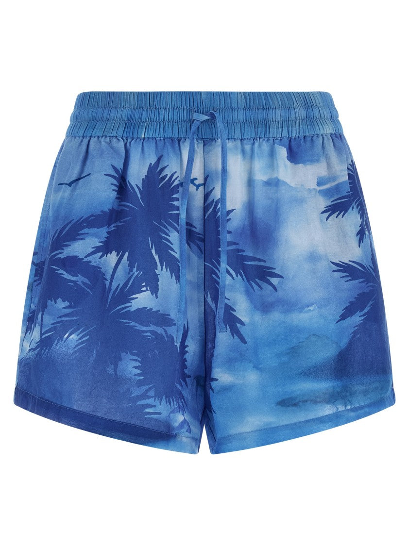 Polo Ralph Lauren Palme' Print Cotton Suit With Shorts