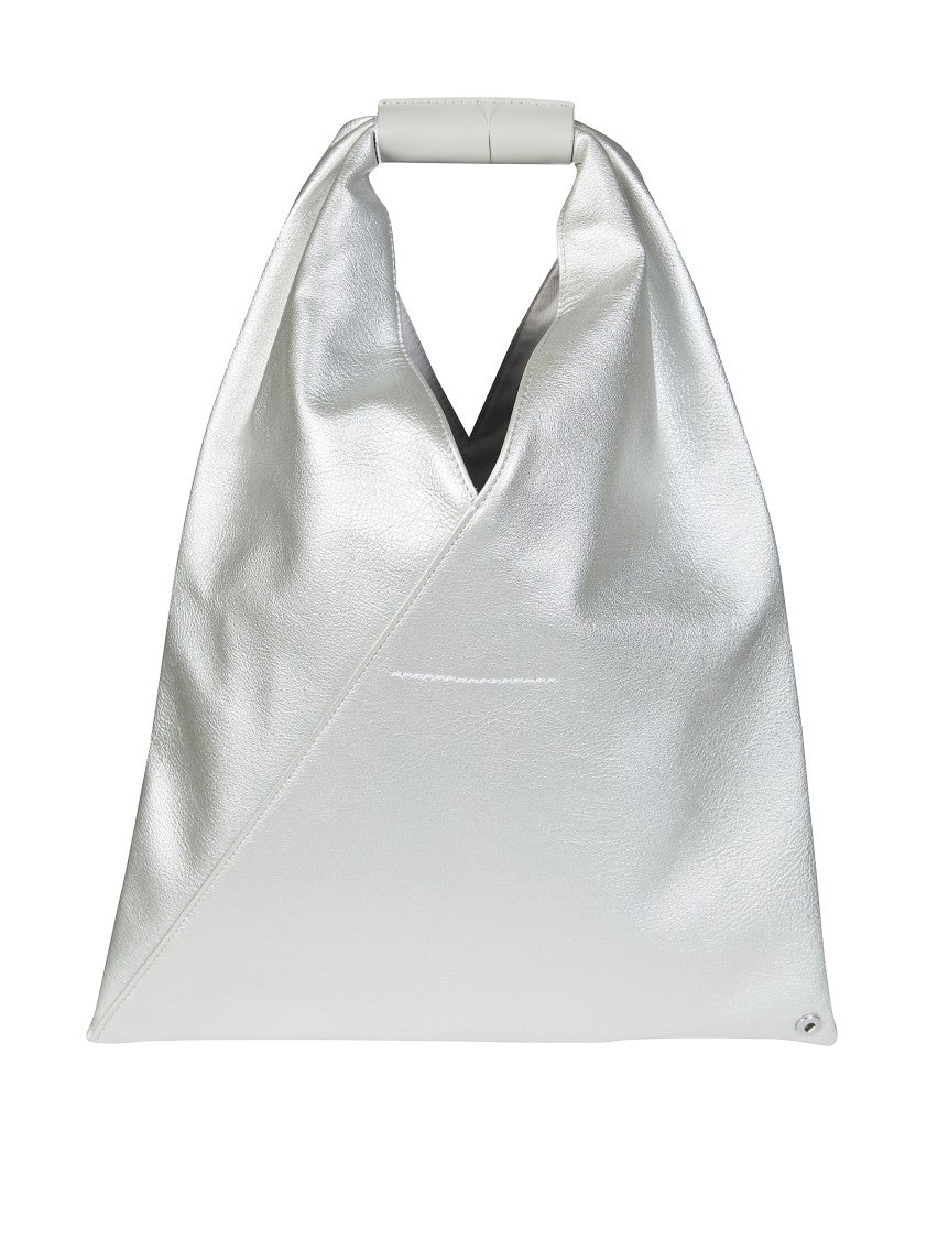 Mm6 By Maison Margiela Metallic Finish Small Japanese Triangular Handbag