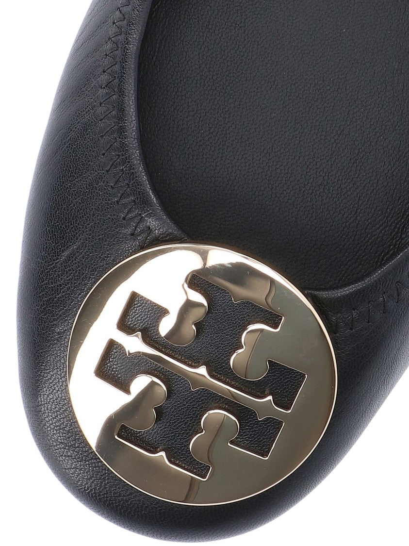 Tory Burch "Mini Travel" Ballerinas – Black