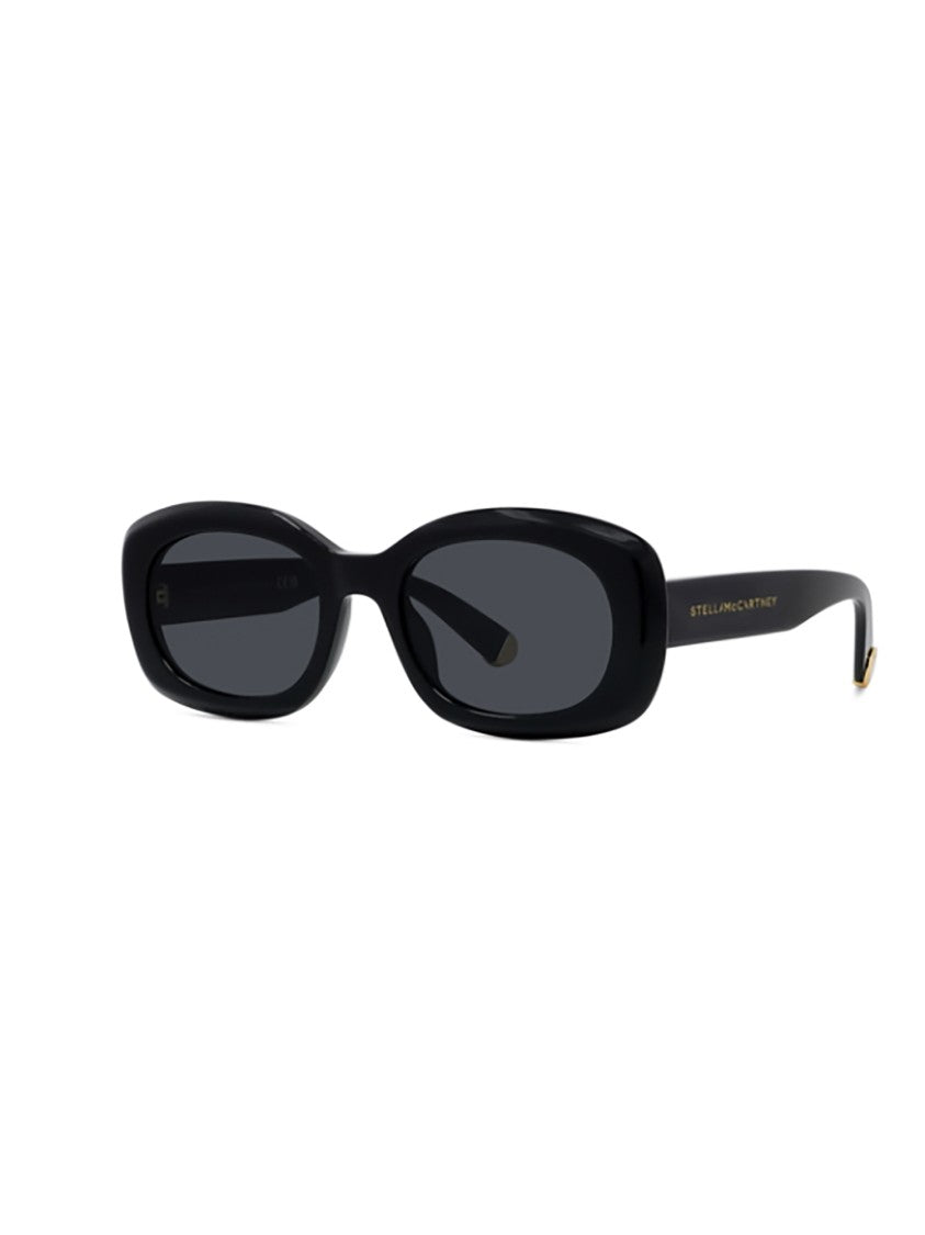 Stella Mccartney Oversized Black Frame Sunglasses With Dark Grey Lenses