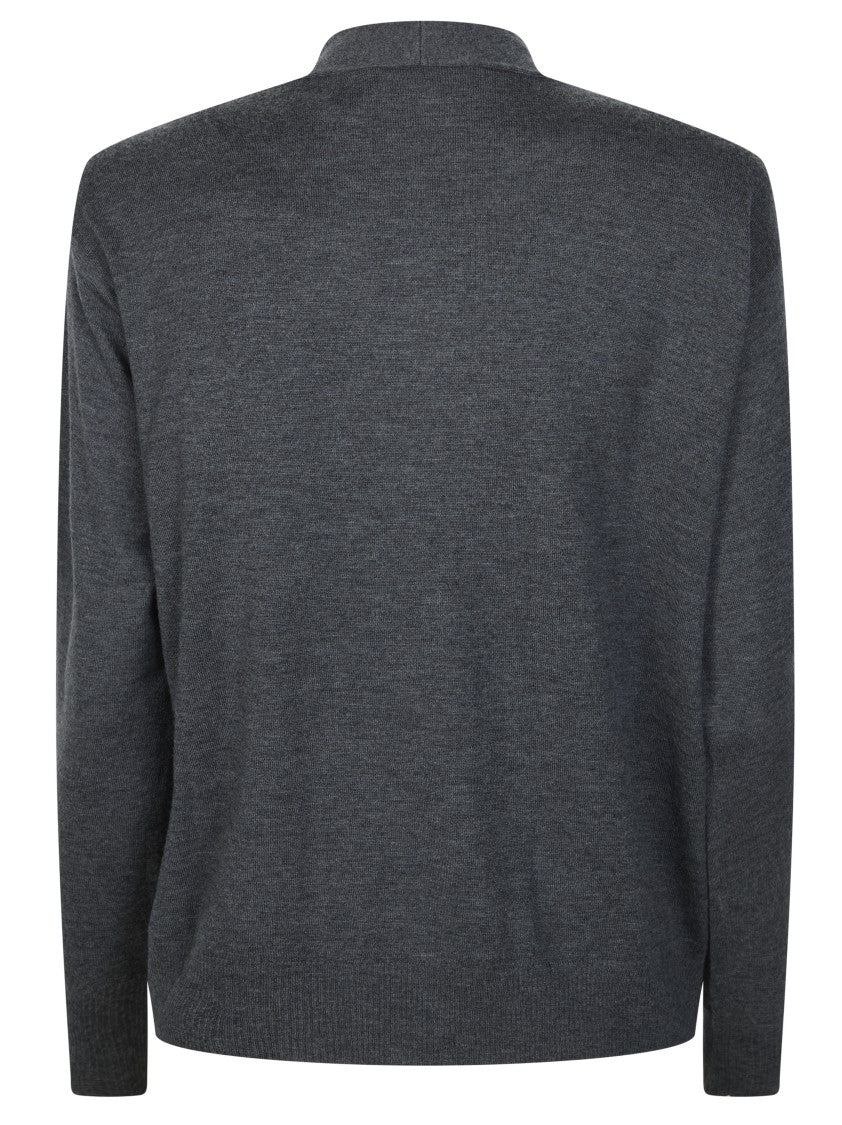 Max Mara Dark Grey Cashmere Blend Cardigan