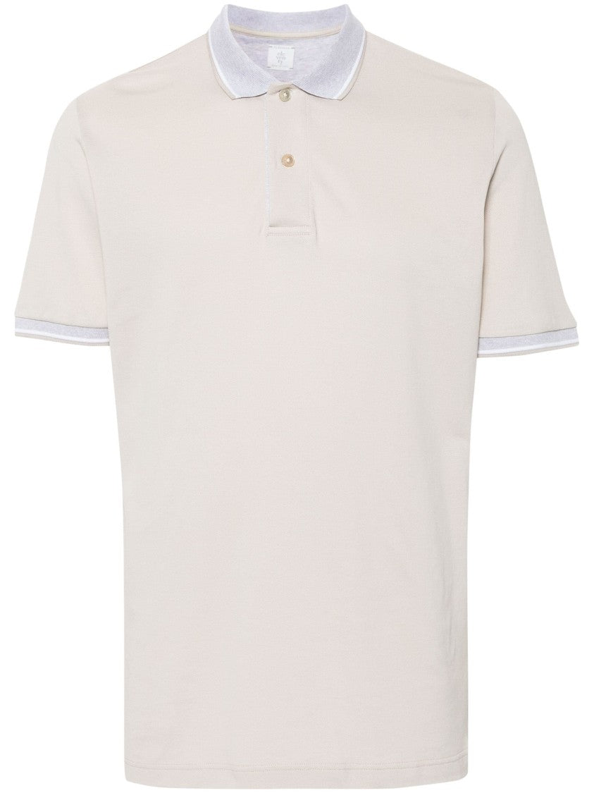 Eleventy Short Sleeve Polo Shirt With Classic Collar