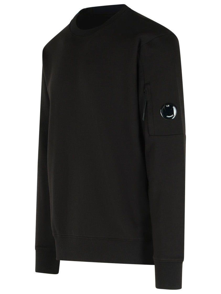 C.P. Company Raised' Black Cotton Sweatshirt