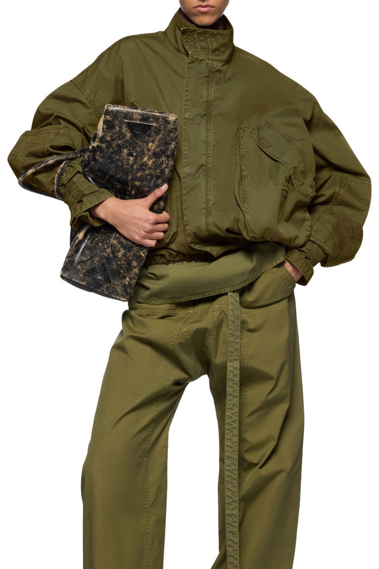 The Attico Boxy Olive Green Utility Jacket