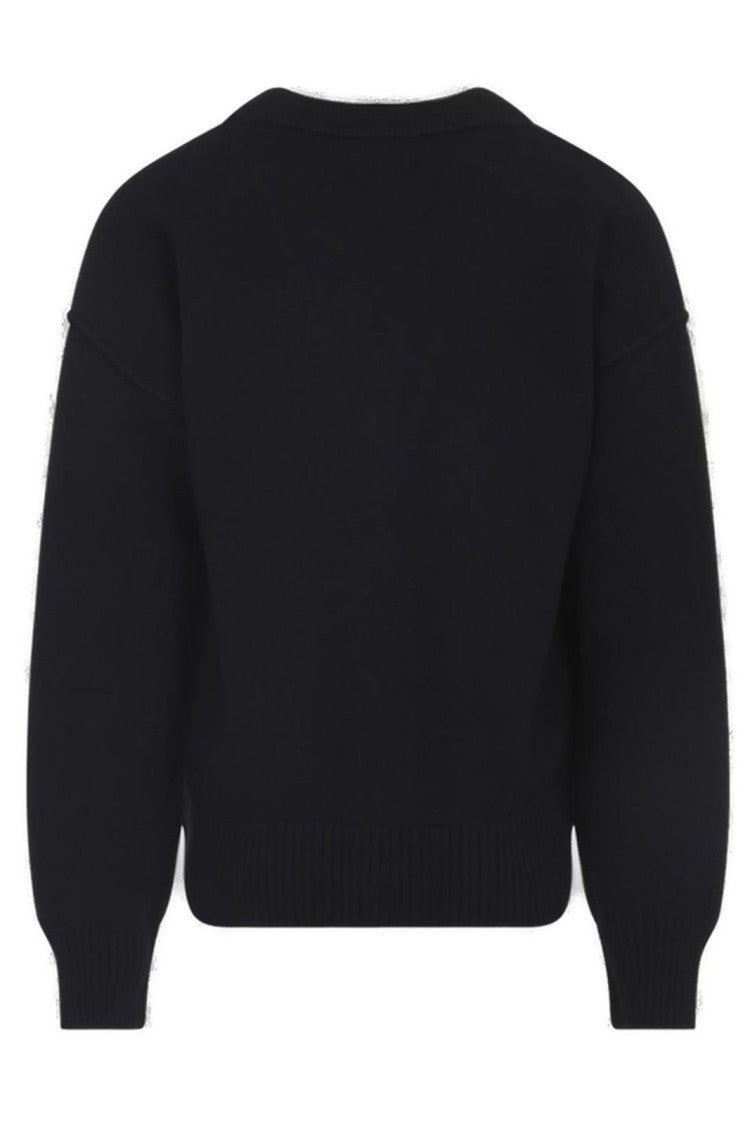 Ami Cardigan-Style Sweater With V-Neckline