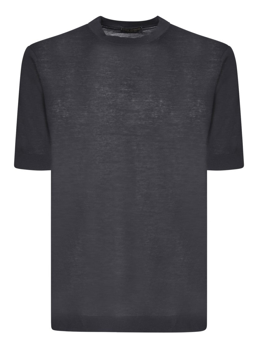 Dell'oglio Black Cotton T-Shirt