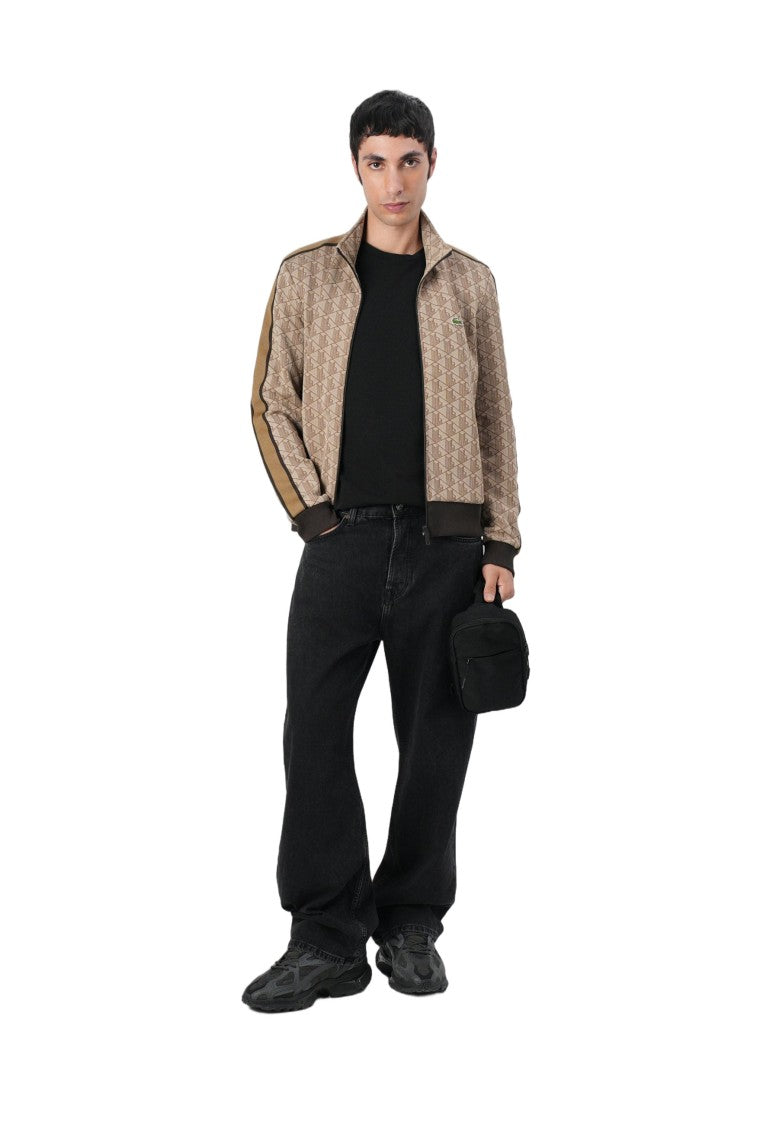 Lacoste Geometric Pattern Retro-Inspired Jacket